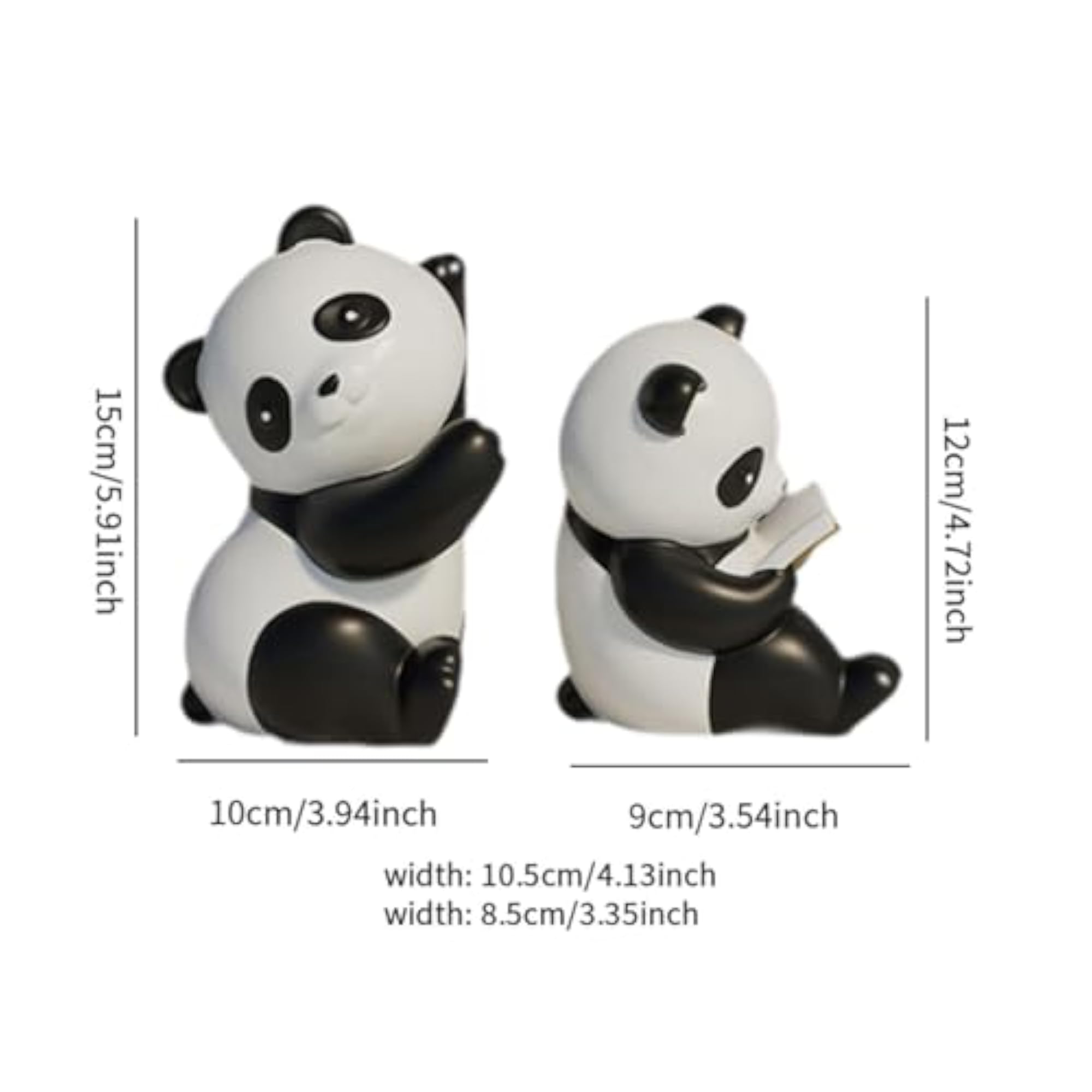 Panda Bookends Statuettes Craft for Bedroom Decor